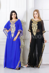 Party Wear Embroidered Farasha Kaftan 40252